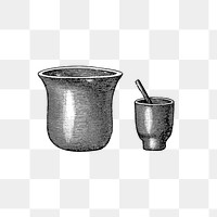 PNG Drawing of kitchenware from Portuguese, transparent background