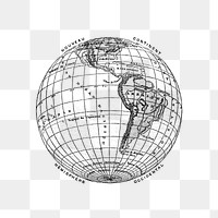 PNG Drawing of a world atlas, transparent background