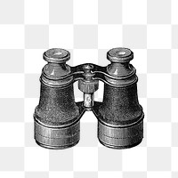 PNG Drawing of a binocular, transparent background