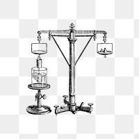 PNG Drawing of a balance hydrostatic, transparent background