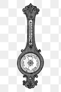 PNG Drawing of a barometer, transparent background
