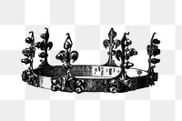 PNG Drawing of a royal crown, transparent background