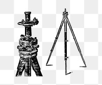 PNG Drawing of a tripod, transparent background