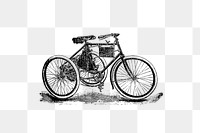 PNG Drawing of a bicycle, transparent background