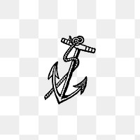 PNG Vintage Victorian style anchor engraving, transparent background