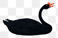 Black goose bird design element 