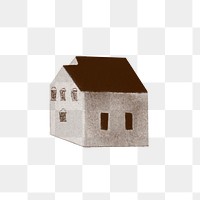 An old building vintage illustration transparent png