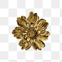 Vintage gold blooming flower 