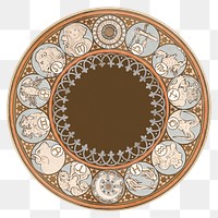 Art nouveau zodiac signs png, remixed from the artworks of Alphonse Maria Mucha