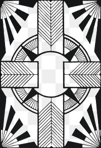 Vintage png gatsby circle cross pattern, remix from artworks by Samuel Jessurun de Mesquita