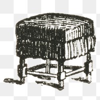 Old png chair hand drawn illustration