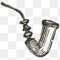 Classic png saxophone icon vintage illustration