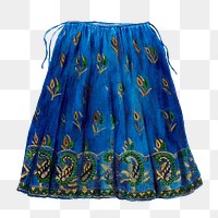 Blue vintage skirt png, remix from artwork by Ann Gene Buckley