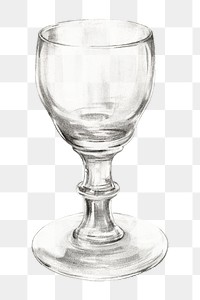 Vintage glass png illustration, remixed from the artwork by Lillian Causey