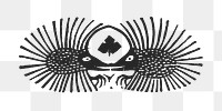 Hedgehogs png design element print, remixed from artworks by Gerrit Willem Dijsselhof