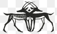 Antelopes png sticker print, remixed from artworks by Gerrit Willem Dijsselhof