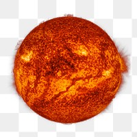 Sun png sticker,  planet surface, transparent background