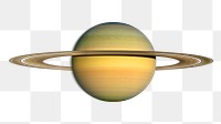 Saturn png sticker, planet surface, transparent background