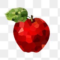 Red crystallized apple texture design element