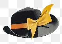 Vintage hat illustration png, remixed from &quot;Keep it under your hat!&quot; poster by St. Michael&#39;s Press Ltd.