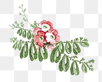 Vintage flower art work design element