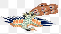 Vintage png peacock embroidery, featuring public domain artworks