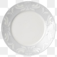 Vintage white porcelain leaf plate png mockup, featuring public domain artworks