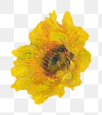 PNG sunflower remixed from the artworks of Claude Monet.