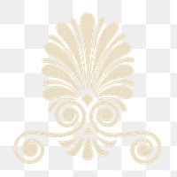 Antique beige Greek png decorative element illustration