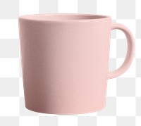 Pink ceramic coffee cup design element