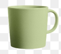 Green ceramic coffee cup design element