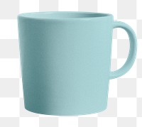 Blue ceramic coffee cup design element