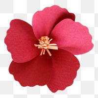 Hibiscus 3D papercraft flower png