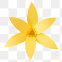 Yellow daffodil png paper craft