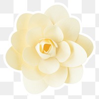 White camellia sticker paper craft png