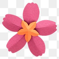 Pink flower png paper craft