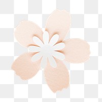Light pink flower paper craft transparent png