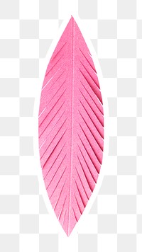 Pink feather sticker paper craft png