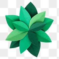 Green leaves 3d png paper craft