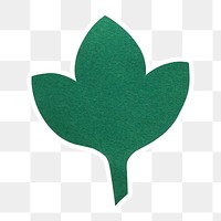 Green leaf sticker paper craft png