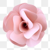 Pink rose 3D papercraft flower png