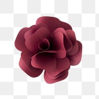 Red rose paper craft transparent png