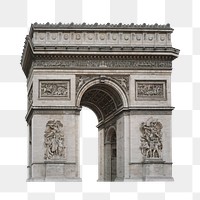 Arc de Triomphe png clipart, Paris famous monument, transparent background