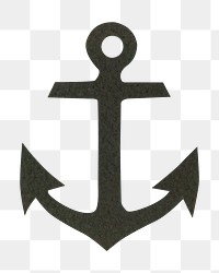 Ship anchor paper craft design element