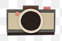 Brown analog camera paper craft design element