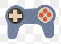 Blue game controller paper craft design element