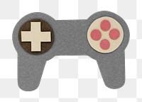 Gray game controller paper craft design element