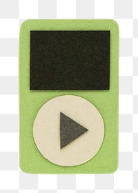 Green music player paper craft design element