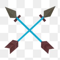 Arrows symbol paper craft icon design element