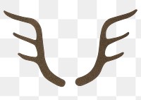 Brown deer antlers paper craft design element